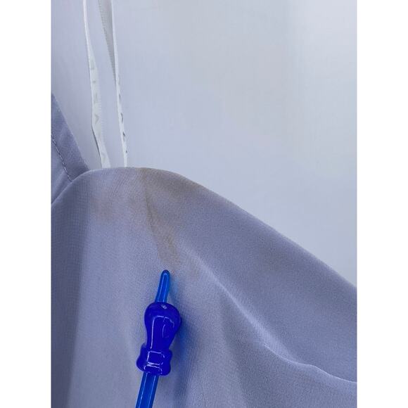 AZAZIE Women's Lilac Sweetheart Neck Short Puff-Sleeve Ruffle-Hem Dress SZ A8 - Picture 7 of 16